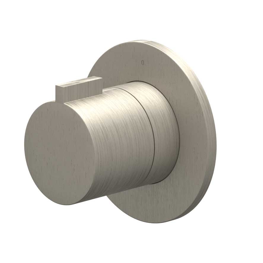 IVY Afbouwdeel inbouwstopkraan symmetry met rond rozet, Gebr. nickel PVD - productfoto - SKU 6202583