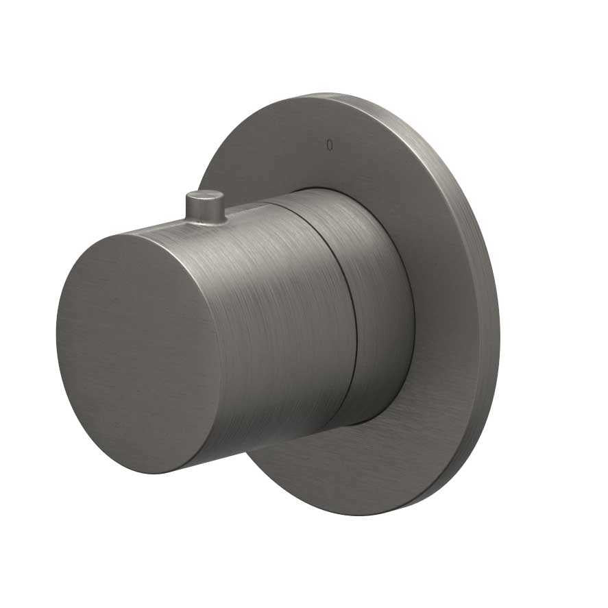 IVY Afbouwdeel flow-through stopkraan symmetry met rond rozet – Gebr. metal black PVD