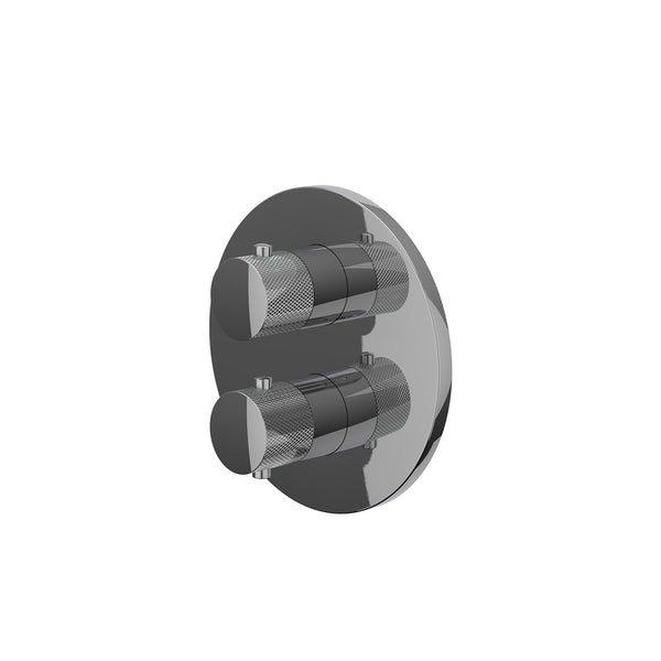 Fertigmontageset Einbau-Thermostat mit 3-Wege-Umstellventil und runder Rosette