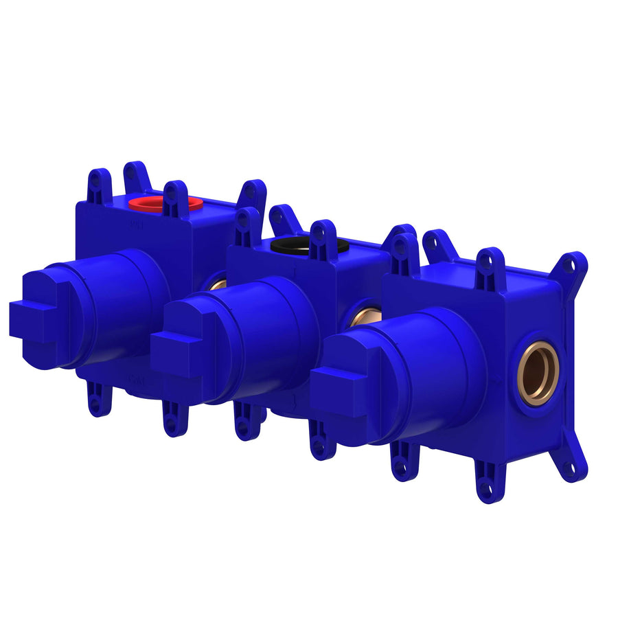 IVY Inbouwbox t.b.v. inbouw thermostaat met 2 stopkranen symmetry, Donker blauw - productfoto - SKU 6299010