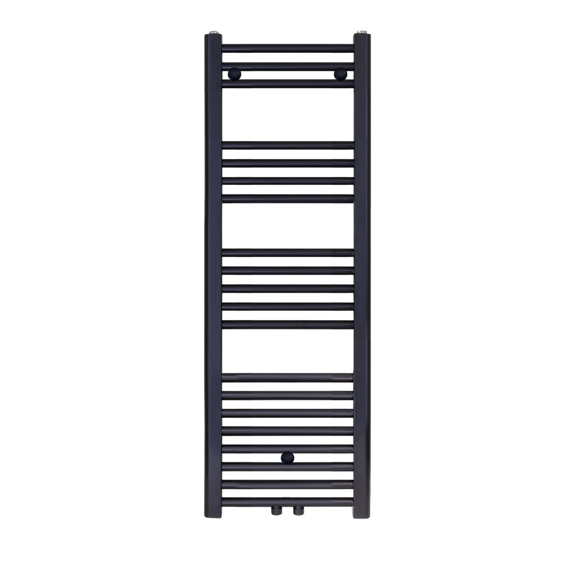 BELRAD Badkamer Radiator Zwart Mat Geborsteld – Middenaansluiting