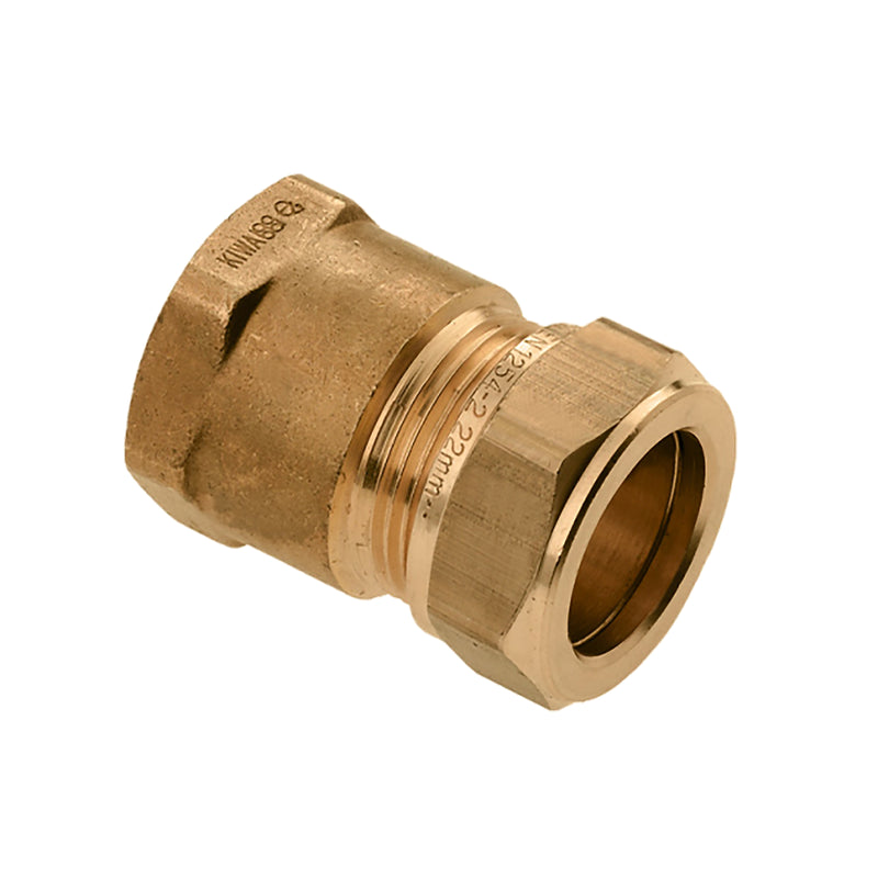 Riko schroefbus lang messing Kiwa Gastec 3/4" bi x 15 mm knel - productfoto