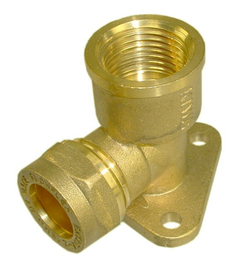 Riko muurplaat 1/2" bi x 15 mm knel messing - productfoto