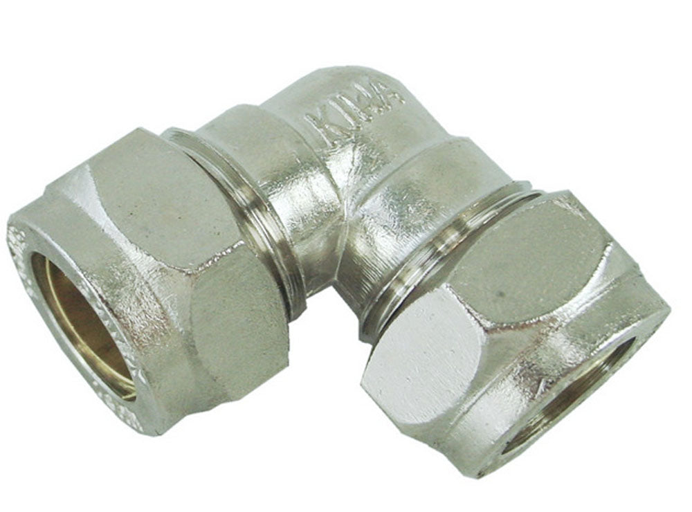 Riko knelkoppeling knie Gastec vernikkeld 22 mm - productfoto