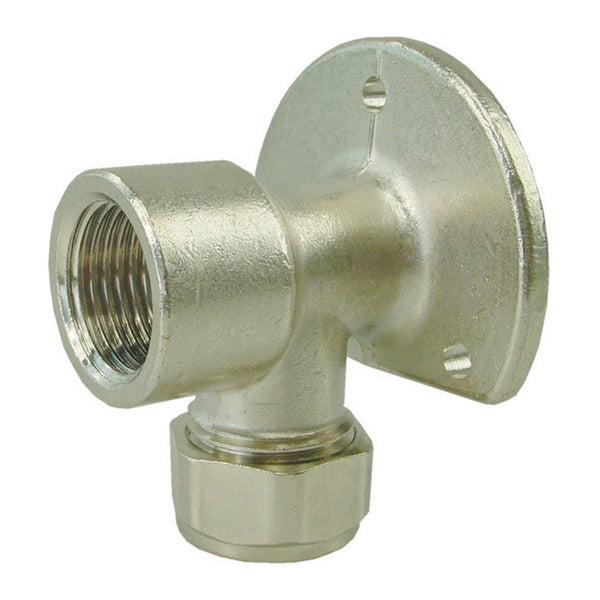Riko muurplaat 1/2" bi x 15 mm knel vernikkeld
