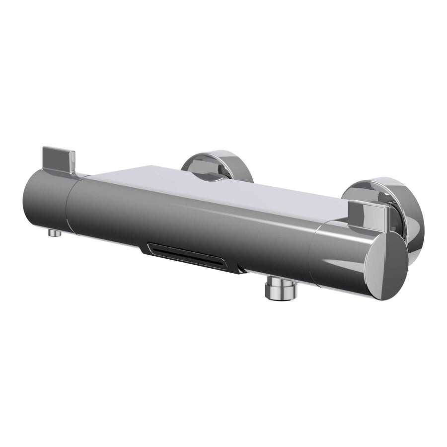 IVY Badthermostaatkraan opbouw cooltouch met cascade uitloop, Chroom - productfoto - SKU 6302051