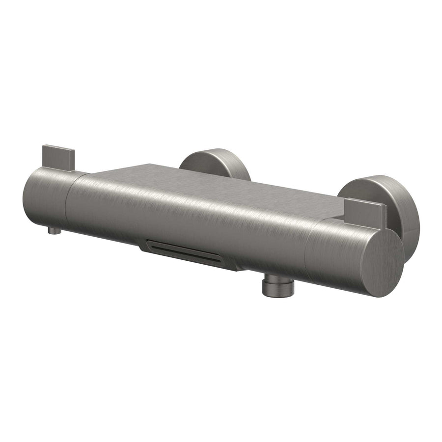 IVY Badthermostaatkraan opbouw cooltouch met cascade uitloop – Gebr. metal black PVD