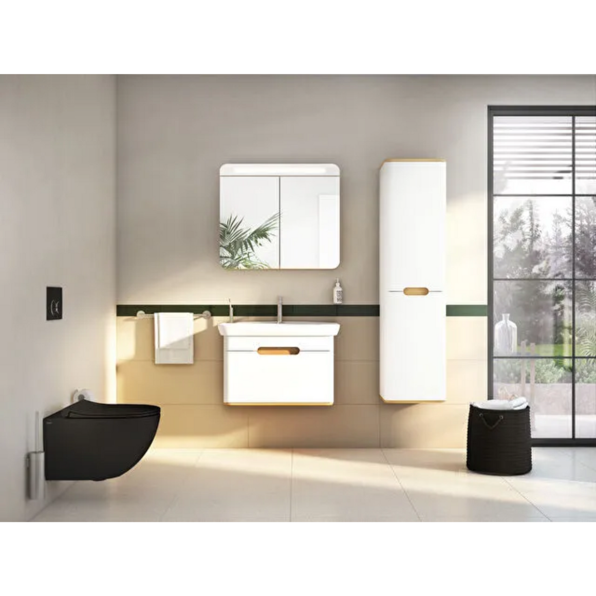 VitrA Sento zwart sfeerbeeld badkamer