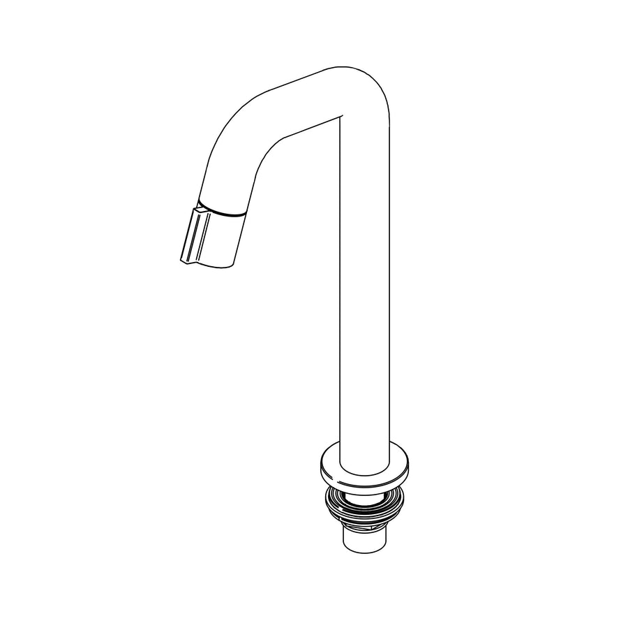 IVY Fonteinkraan contour staand model L – Gebr. nickel PVD
