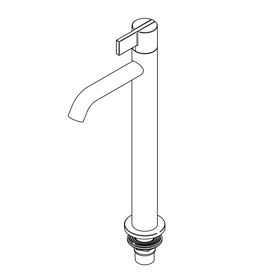 IVY Fonteinkraan staand model L – Gebr. nickel PVD