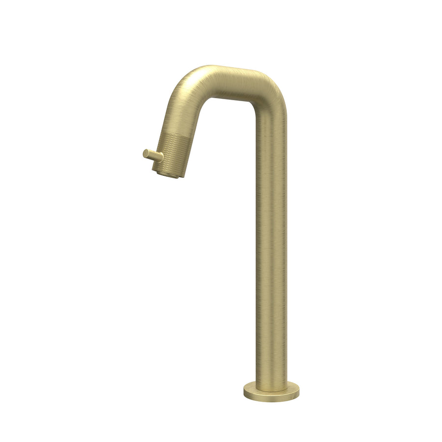 IVY Fonteinkraan contour staand model L – Gebr. mat goud PVD