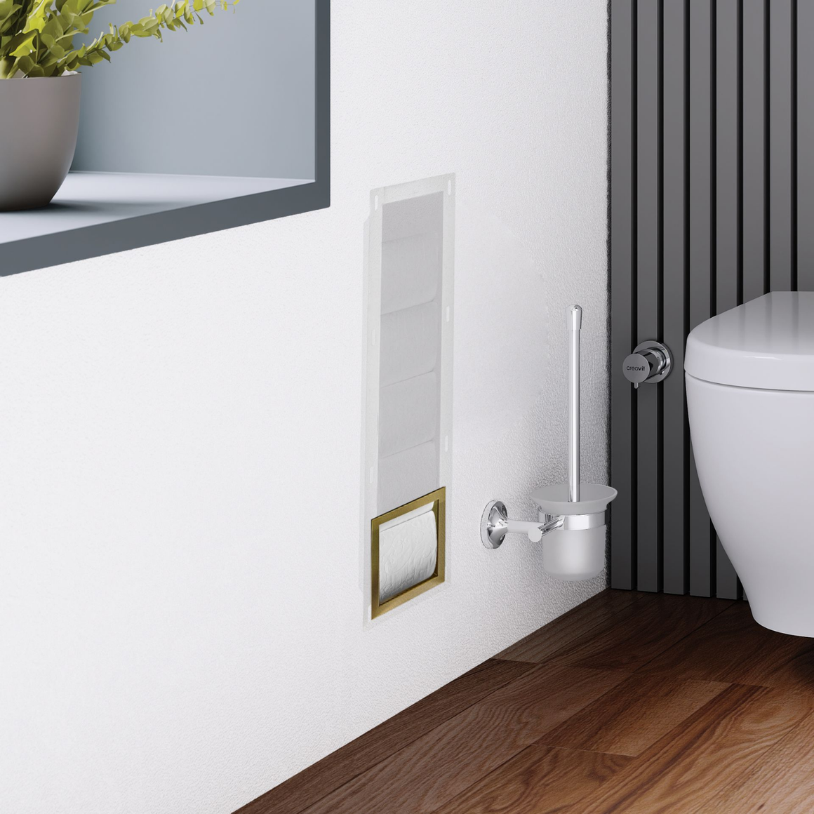 Aloni reserverolhouder – inbouw – exclusief inzetstuk