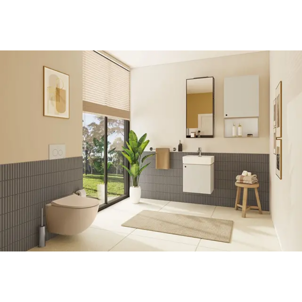 VitrA Sento taupe sfeerbeeld badkamer
