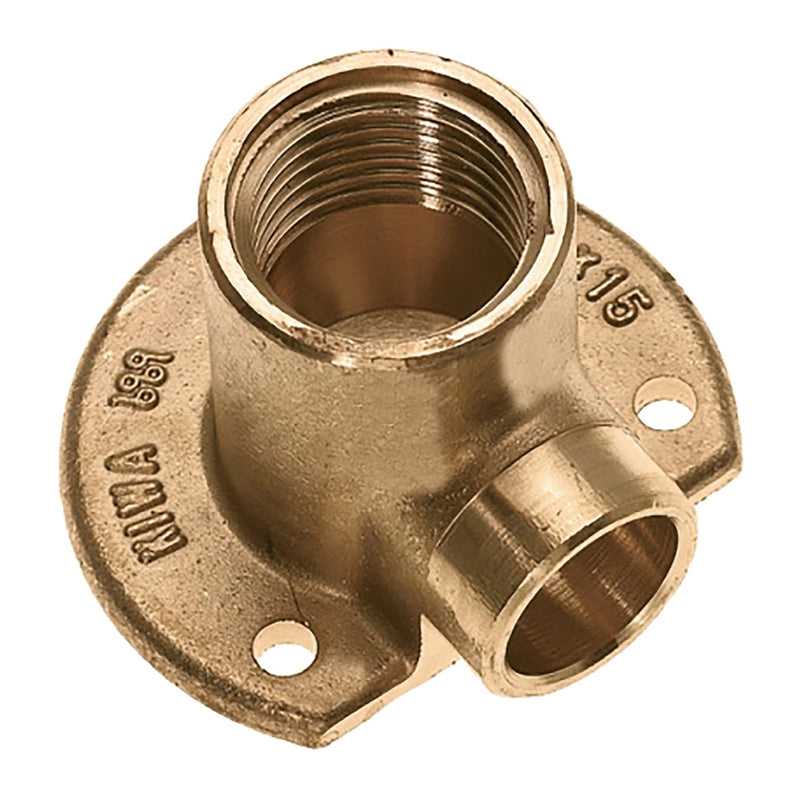 Riko soldeerfitting muurplaat laag messing 15 mm - productfoto