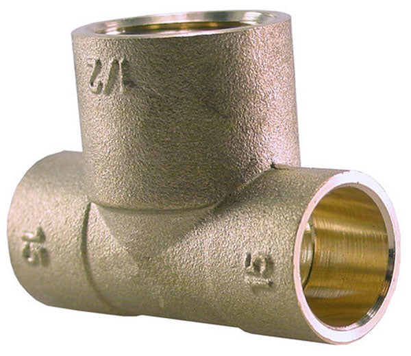 Riko soldeerfitting T-stuk messing 1/4" - productfoto