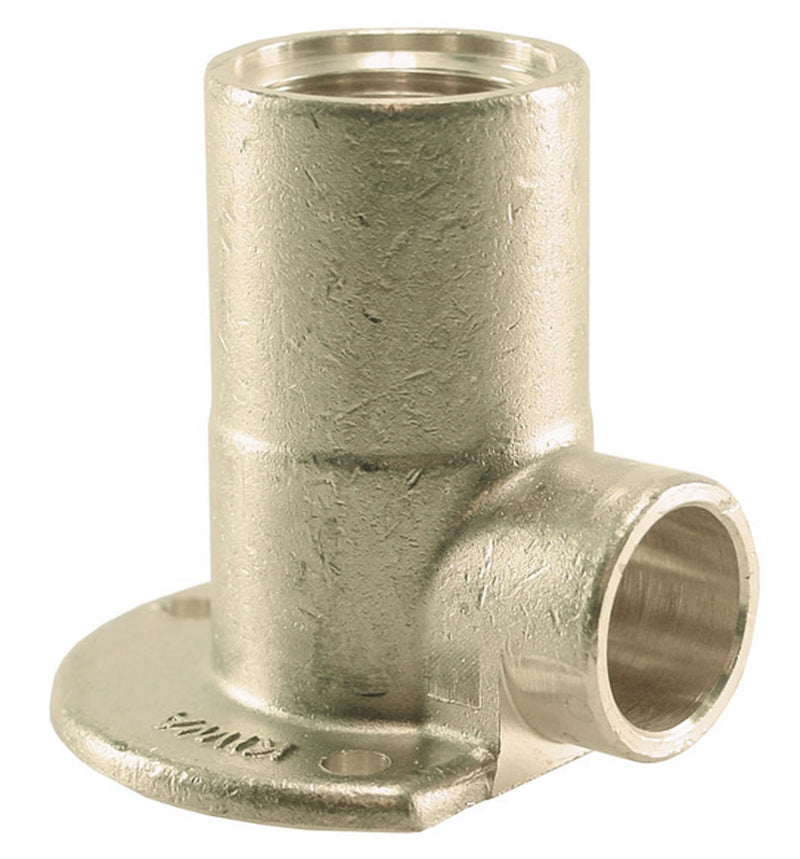Riko soldeerfitting muurplaat hoog messing - productfoto