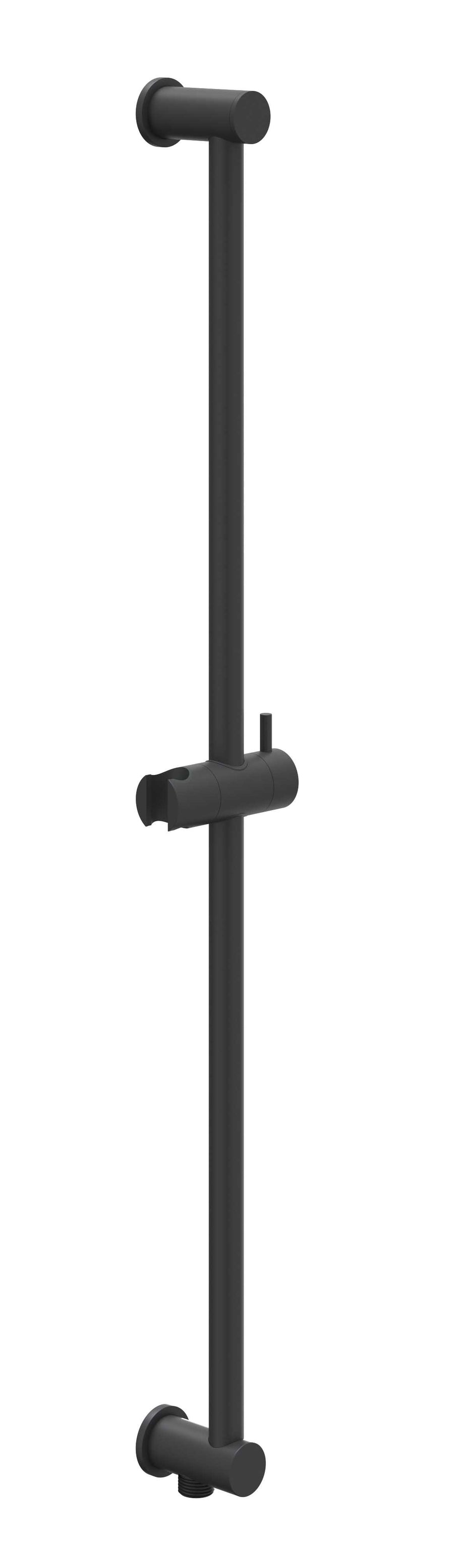 IVY Glijstang 80cm met geïntegreerde wateruitlaat, Mat zwart PED - productfoto - SKU 6900052