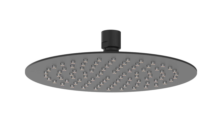 IVY Hoofddouche slim 20cm antikalk nozzels, eco-air – Mat zwart PED