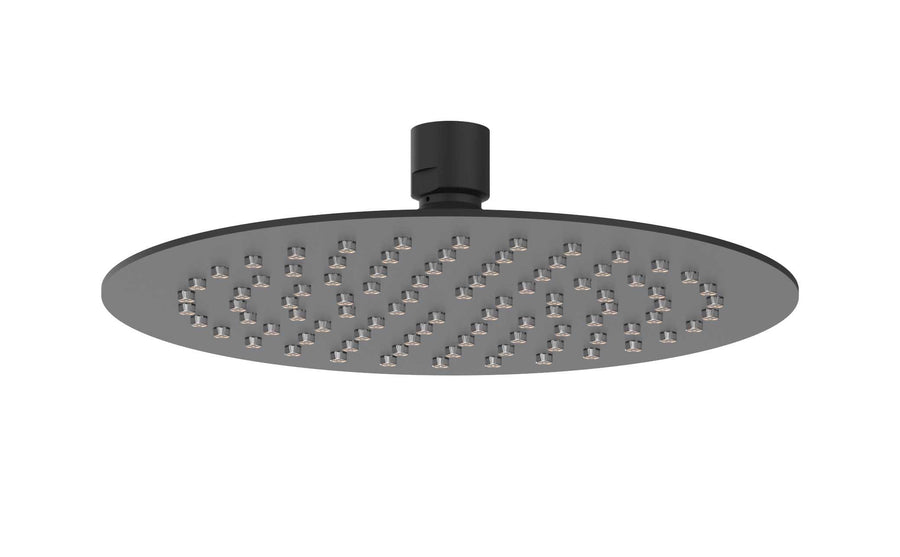 IVY Hoofddouche slim 20cm antikalk nozzels, eco-air, Mat zwart PED - productfoto - SKU 6900502