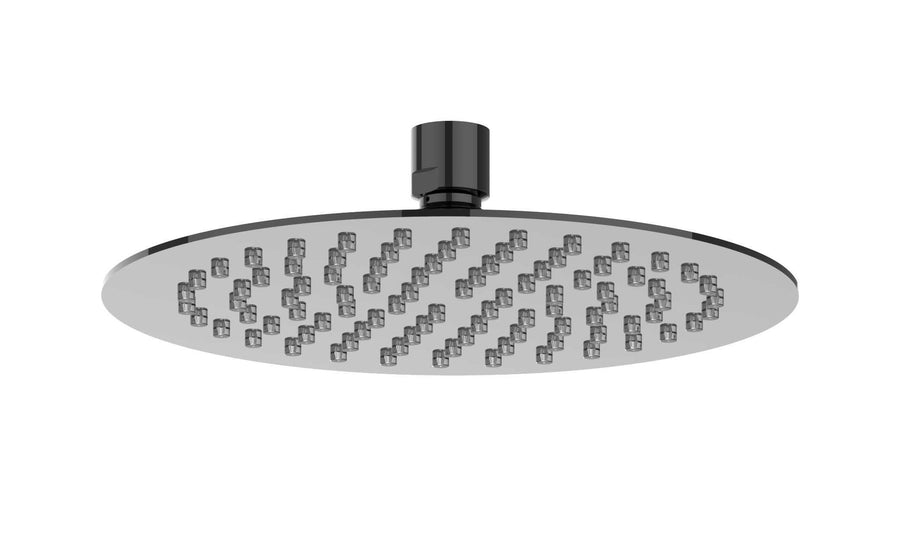 IVY Hoofddouche slim 20cm antikalk nozzels, eco-air – Zwart chroom PVD