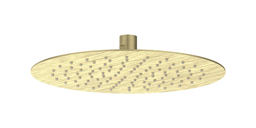 IVY Hoofddouche slim 25cm antikalk nozzels, eco-air, Gebr. mat goud PVD - productfoto - SKU 6900554