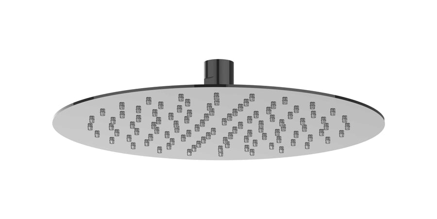 IVY Hoofddouche slim 25cm antikalk nozzels, eco-air – Zwart chroom PVD