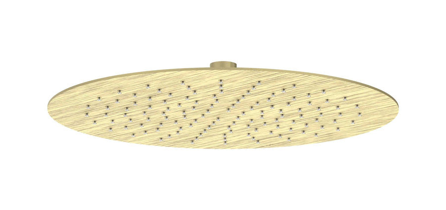 IVY Hoofddouche slim 30cm antikalk nozzels, eco-air, Gebr. mat goud PVD - productfoto - SKU 6900604
