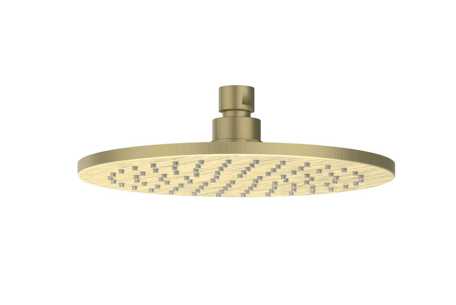 IVY Hoofddouche medium 20cm met antikalk nozzels – RVS316 gebr. mat goud PVD