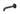 IVY Baduitloop 23cm 1/2" aansluiting, inkortbaar – Mat zwart PED