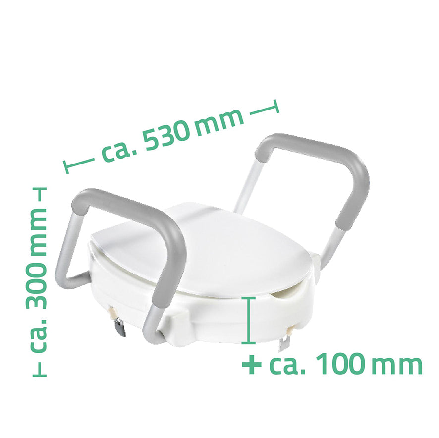 Ridder Sam toiletverhoger met armleuningen wit - productfoto