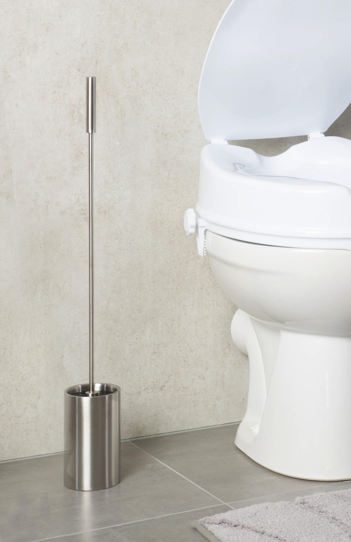 Ridder Leo toiletborstel verlengd chroom - detailfoto