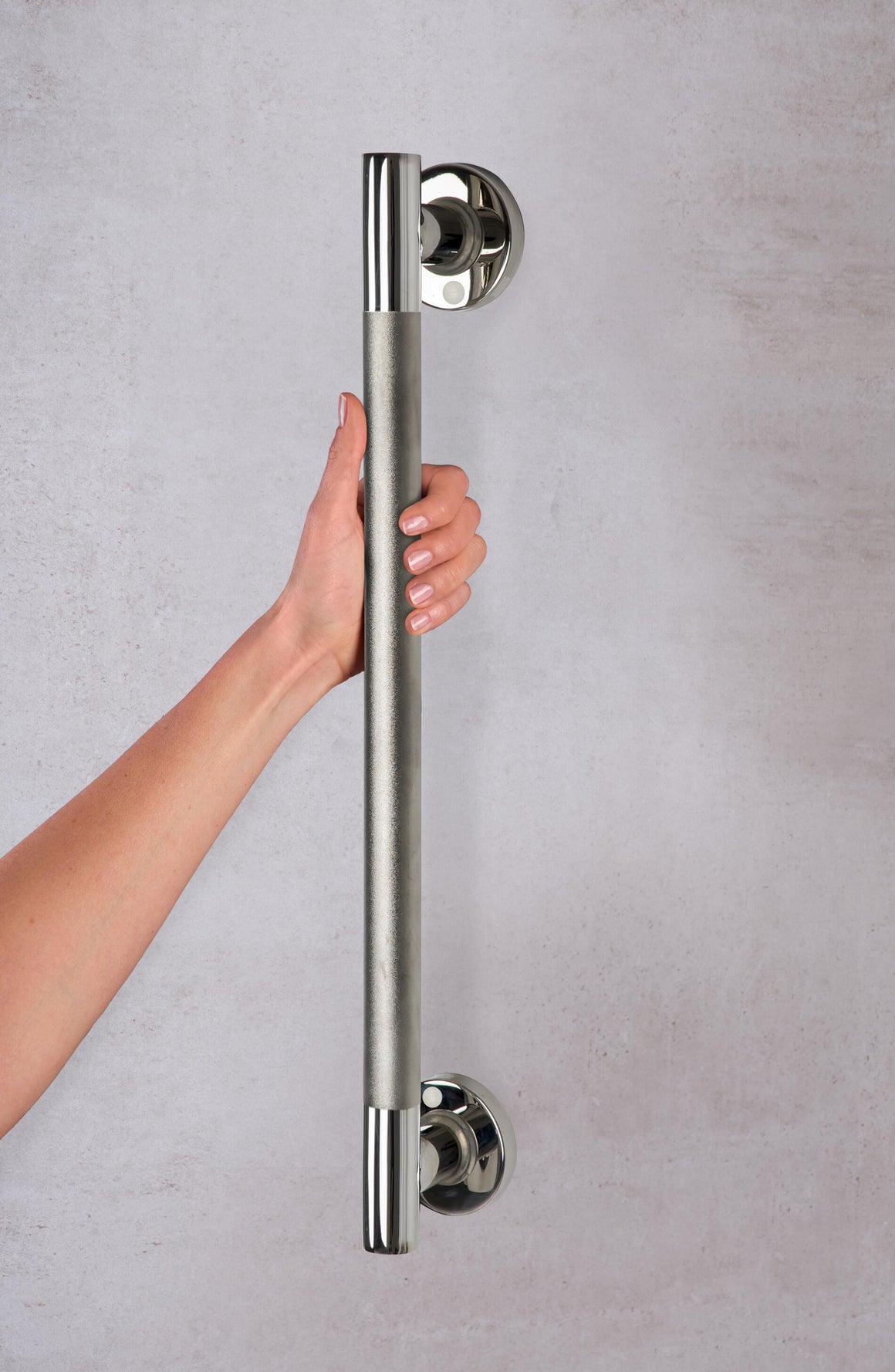 Ridder Ken badgreep met antislip 60 cm chroom - detailfoto