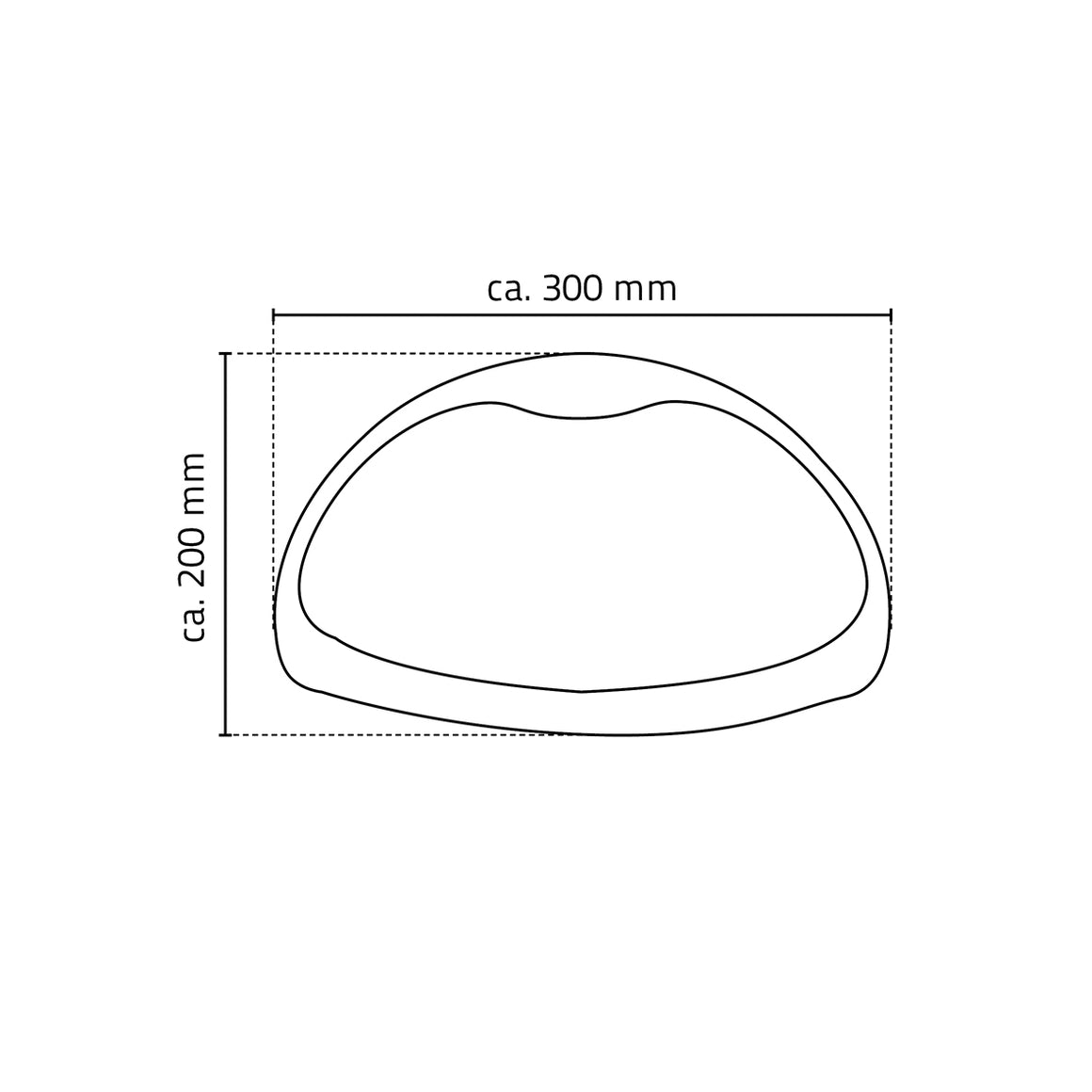 Ridder Tecnoplus hoofdsteun bad met antislip Wit - technische tekening
