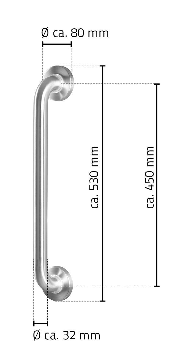 A00145051 Badgriff 45 Cm Matt (Edelstahl)