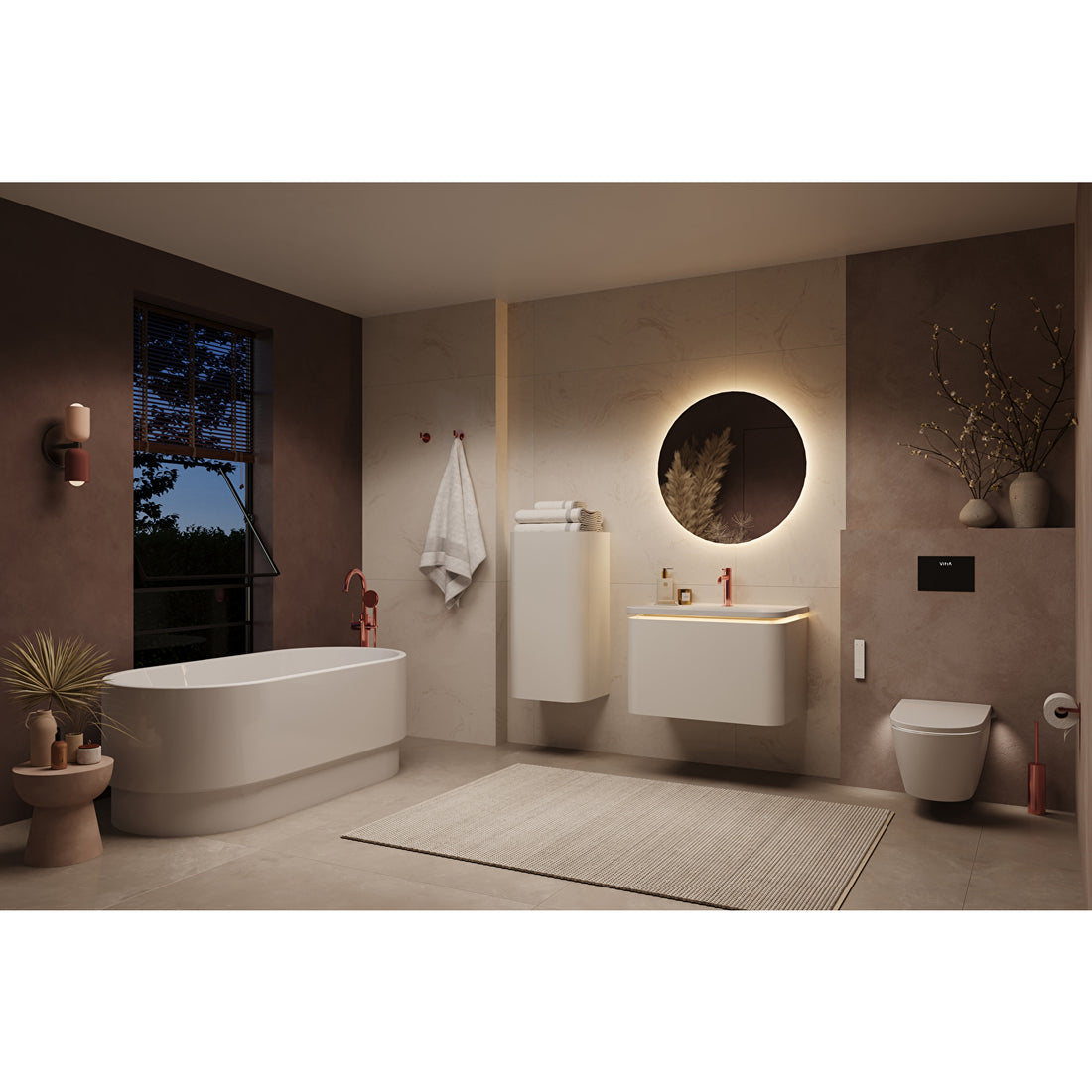 VitrA V-Care 3 Prime douche WC sfeerfoto complete badkamer