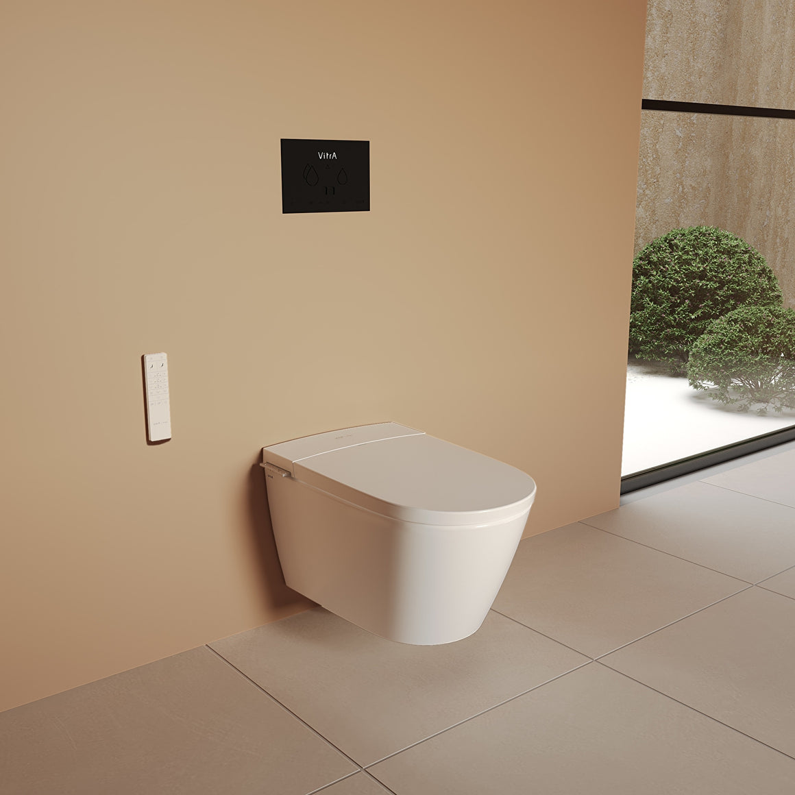 VitrA V-Care 3 Prime douche WC wit sfeerfoto toiletruimte #variant_57407854903620