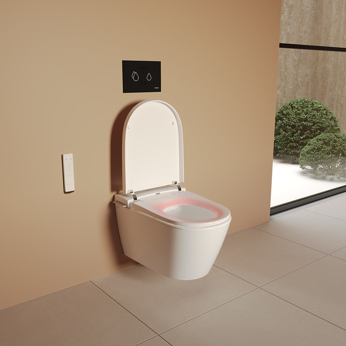 VitrA V-Care 3 Core en Prime douche WC met potverlichting detailfoto #variant_57407854870852 variant_57407854903620