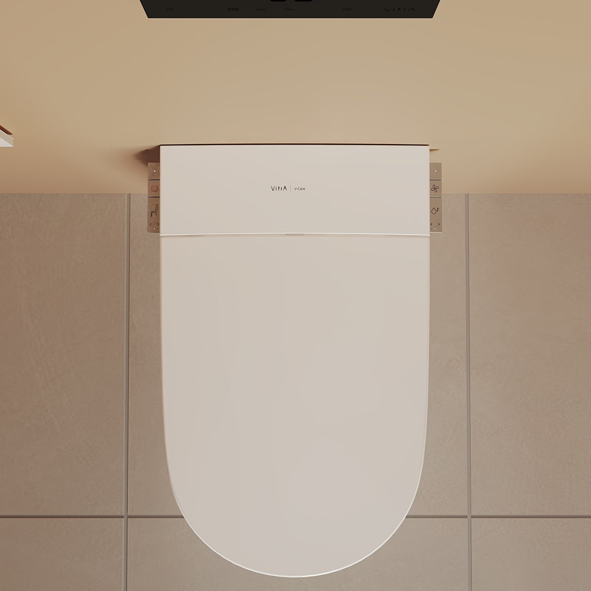 VitrA V-Care 3 Core en Prime douche WC bovenaanzicht detailfoto #variant_57407854870852 variant_57407854903620