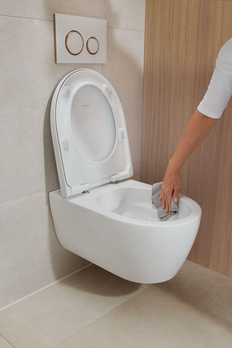 Geberit iCon Wand-WC Tiefspüler Combipack mit TurboFlush und QuickRelease, SoftClose Sitz