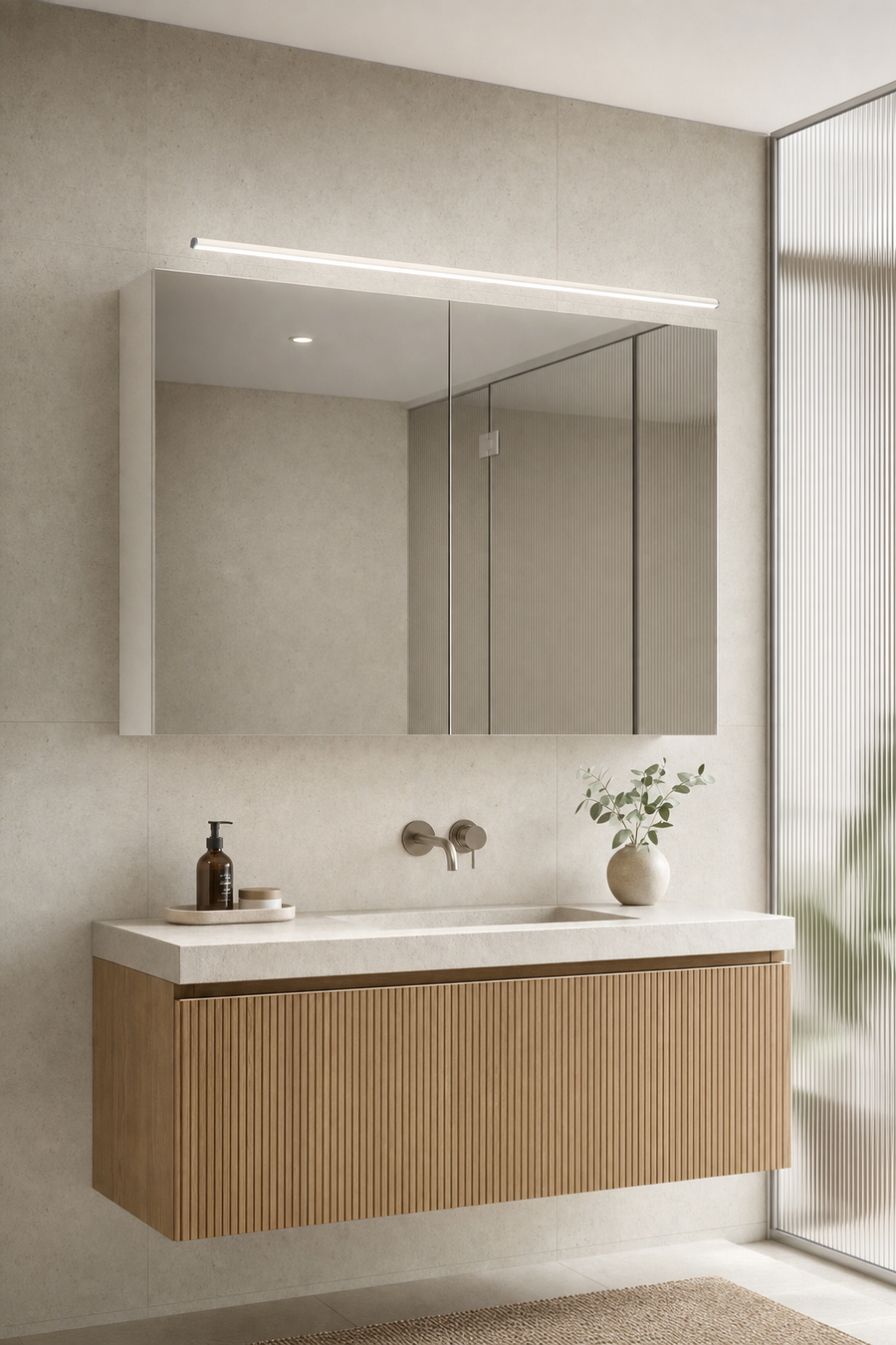 INK LED verlichting voor spiegelkast 90/100 cm - alu lifestyle 2