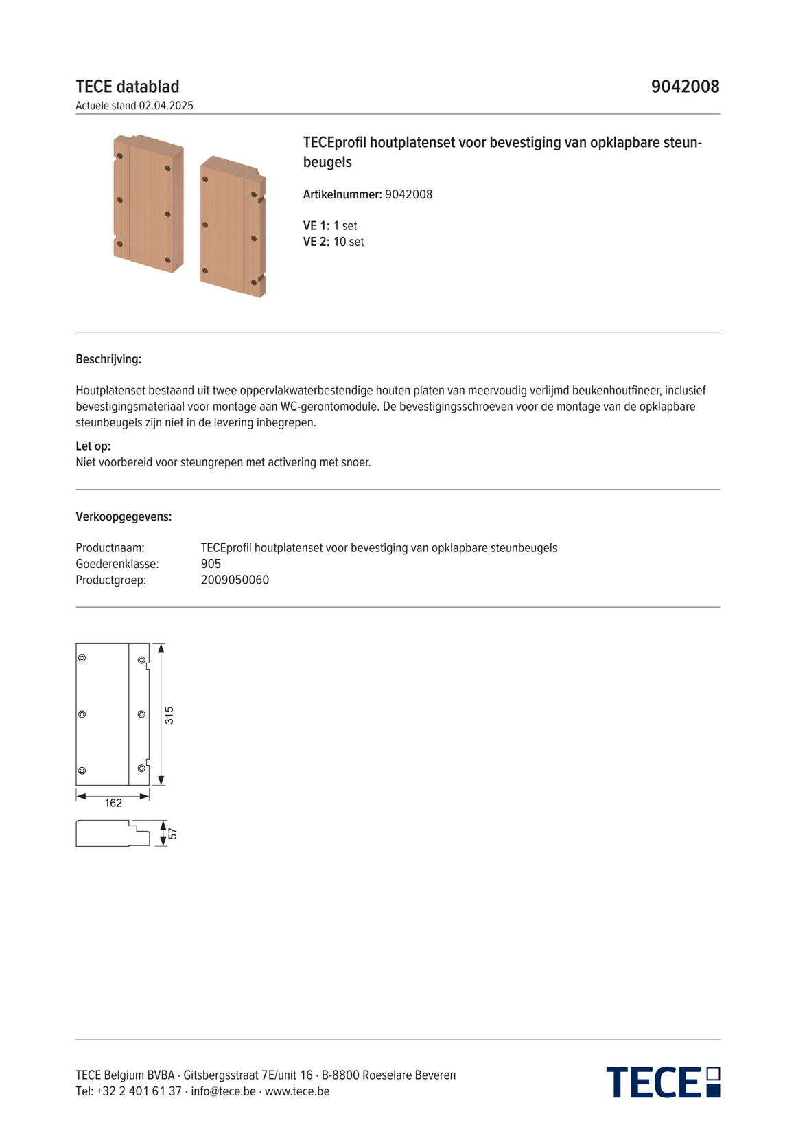 TECE 9042008 - technisch informatieblad