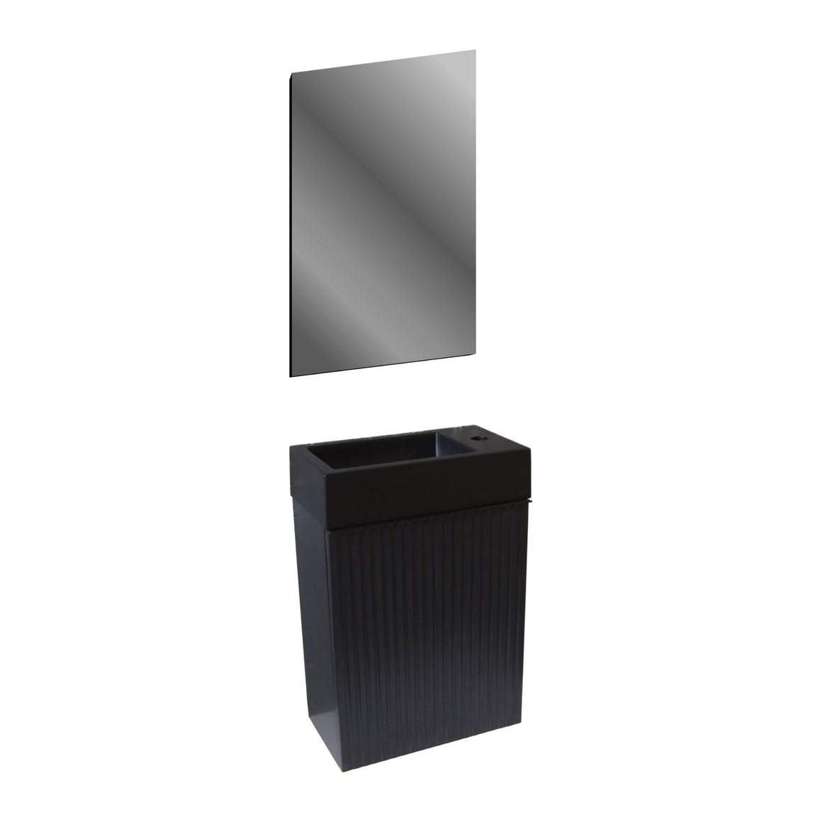 Aloni Mikaro toiletmeubelonderkast – deur rechts – zwart eiken #kleur_zwart-eiken