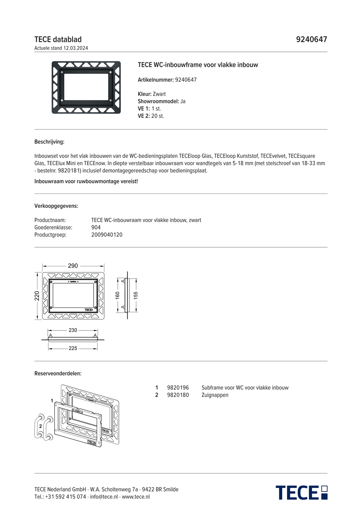 TECE 9240647 - technisch informatieblad