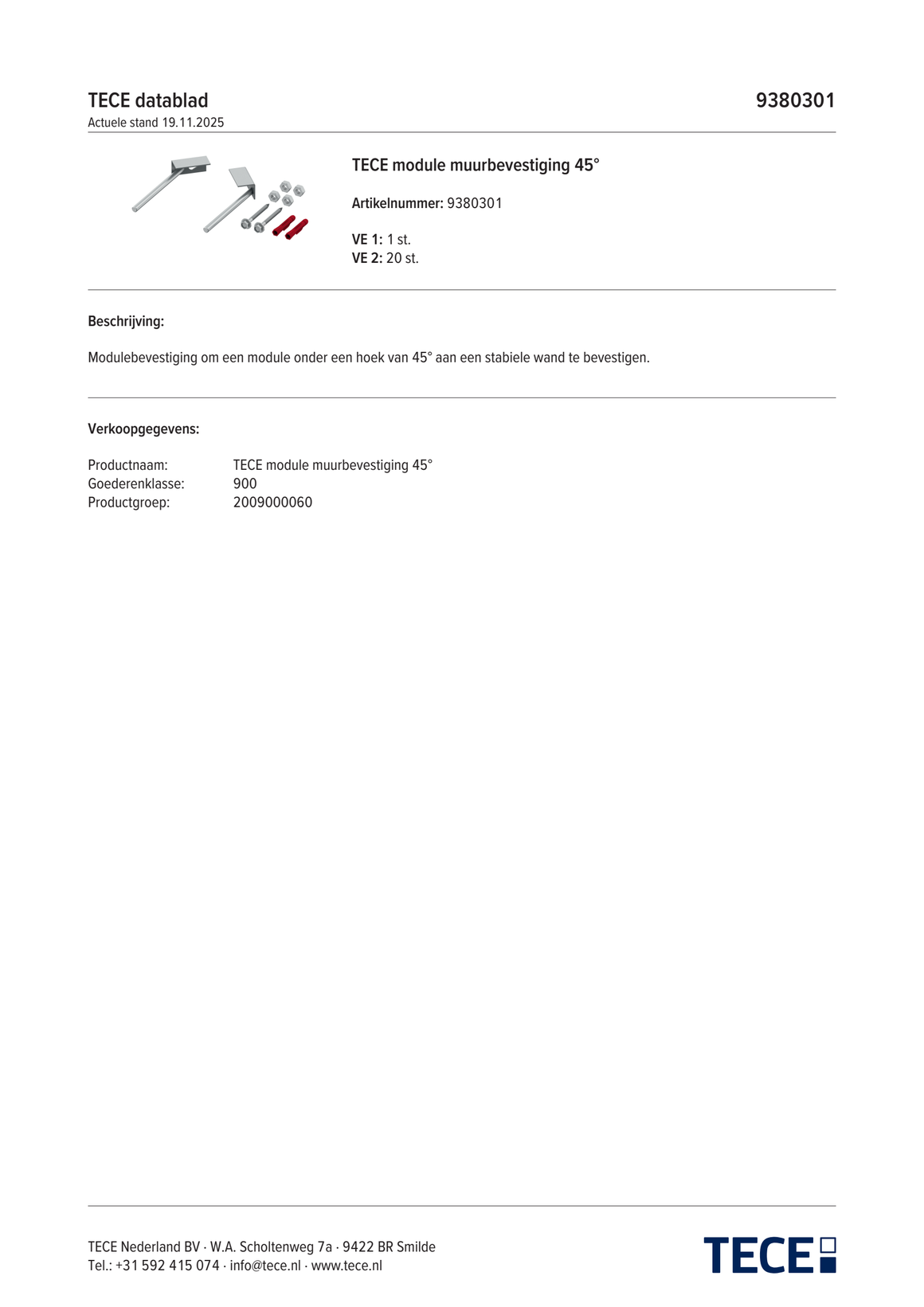 TECE 9380301 - technisch informatieblad