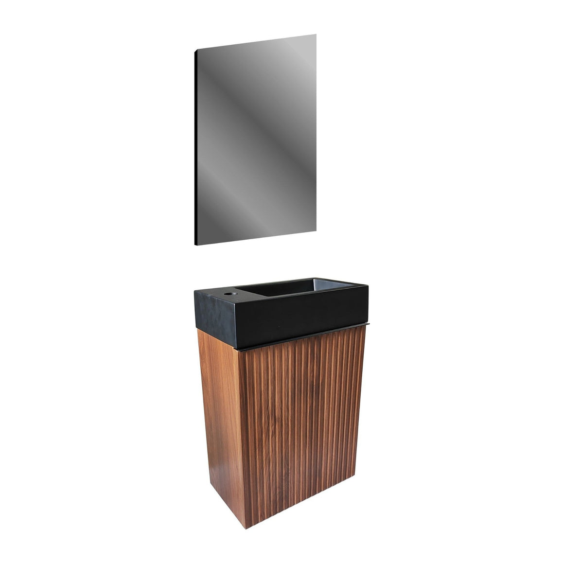 Aloni Mikaro toiletmeubelonderkast – deur rechts – walnoot #kleur_walnoot