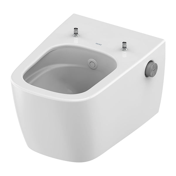 TECEneo Hangtoilet met Bidet - met Bidetkraan - Warm en Koud Water - 54 cm - Glanzend Wit