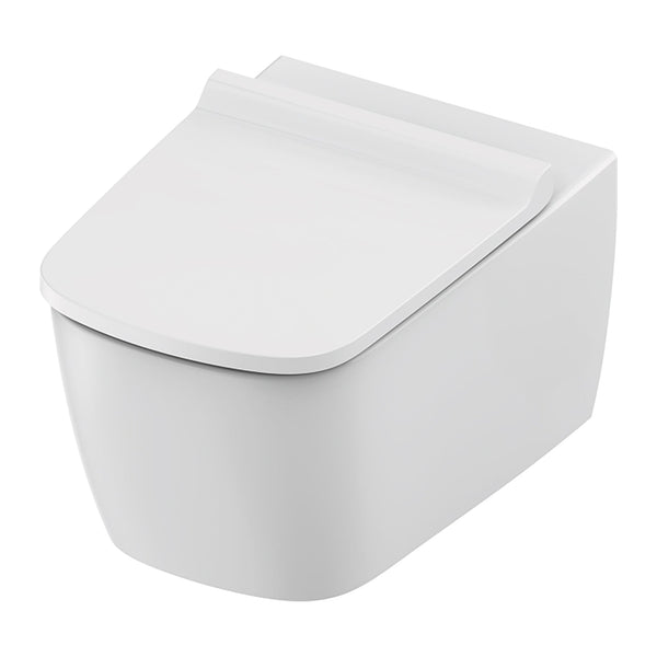 TECEneo Hangtoilet met Bidet - met Bidetkraan - Koud Water - met Slim Design Zitting - 54 cm - Glanzend Wit