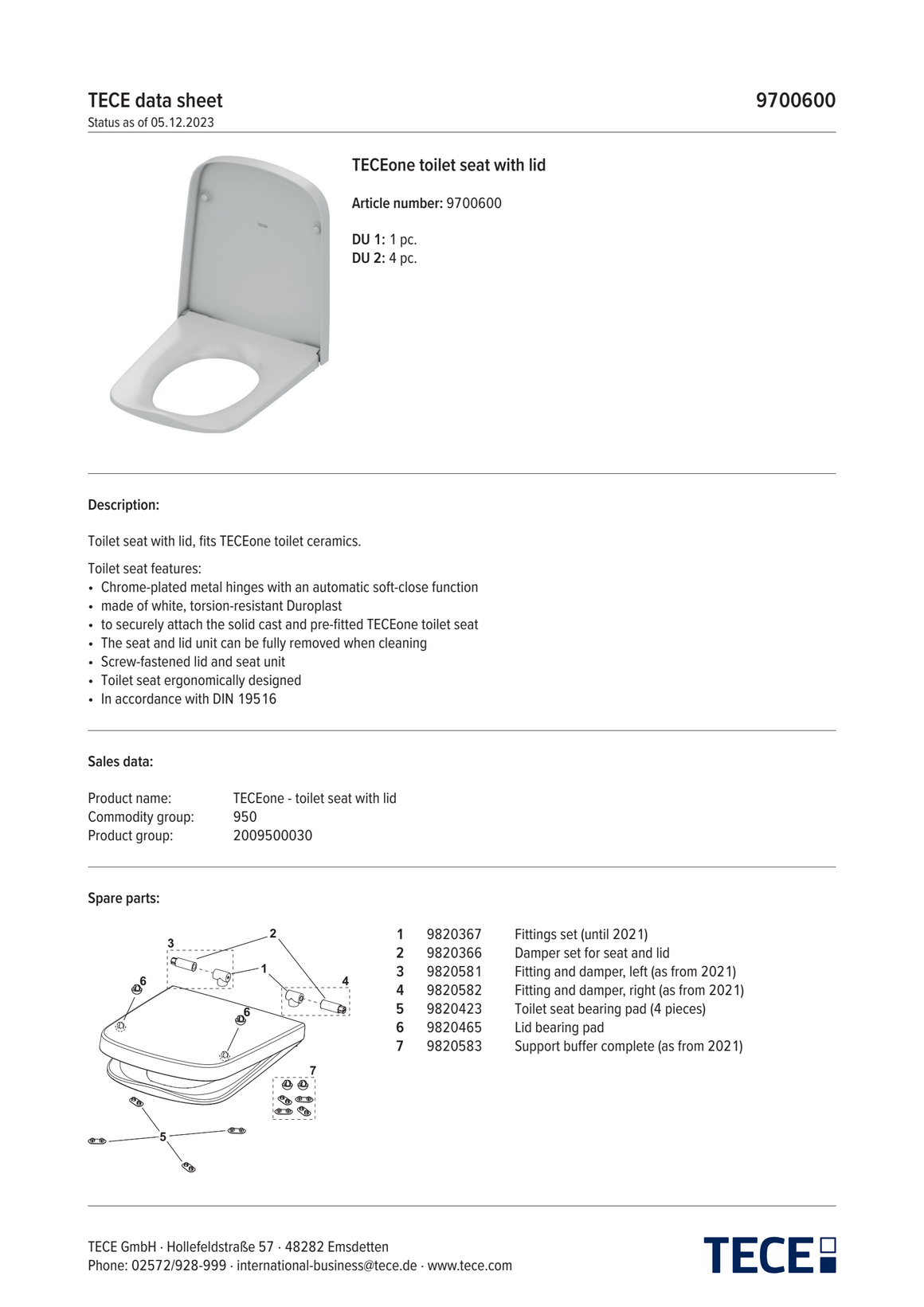TECE 9700600 - doğrulanmış teknik çizim