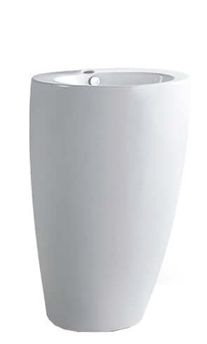 Noa lavabo Wiesbaden 50X50X83 cm en blanc porcelaine