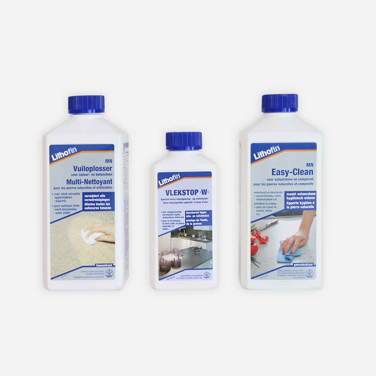 Carekit waskom/wt bluestone/natuursteen INK